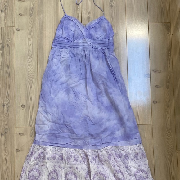 American Eagle Purple Tie Dye Maxi Dress 00 - Picture 3 of 7